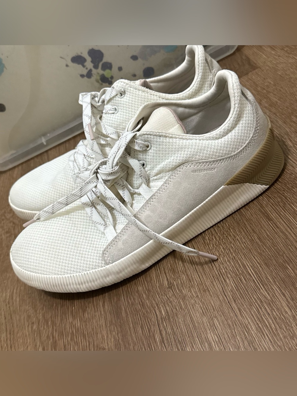 Sorel Out N About Plus White Lace Up Waterproof Sneaker women Shoes size 9.5